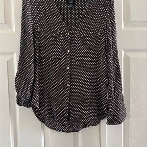 Black and White Polka Dot Blouse